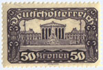 Österreich, Briefmarke aus 1919, "Parlament"