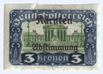 Österreich, Briefmarke aus 1920, "Aufdruck Kärntner Volksabstimmung auf Dauerserie Parlament"
