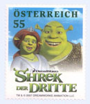 Österreich, Briefmarke aus 2007, "Shrek, der Dritte"