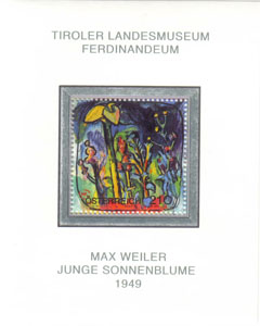 Österreich, Block aus 2004, "Max Weiler - Junge Sonnenblume"