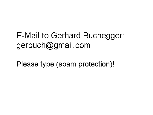 Gerhard Buchegger, E-Mail Adresse